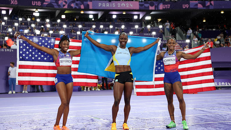 Melissa Jefferson-Wooden, Julien Alfred and Sha'Carri Richardson