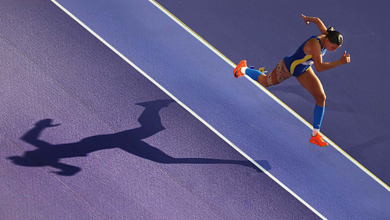 Athlete running