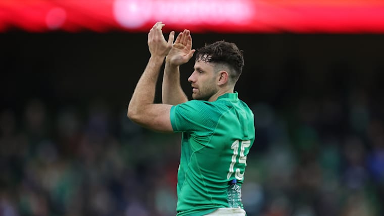 Hugo Keenan of Ireland is making a transition from rugby union to rugby sevens ahead of Paris 2024.
