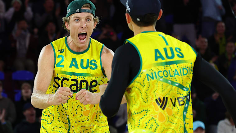 Izac Carracher and Mark Nicolaidis of Australia