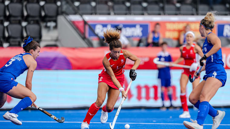 Darcy Bourne played for Team England at the 2026 Hockey World Cup 