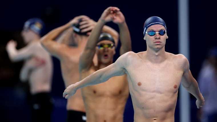 Léon Marchand en finale du 400 m 4 nages, sans trembler