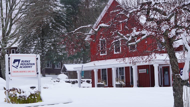 Shots of Burke Mountain Academy in winter time