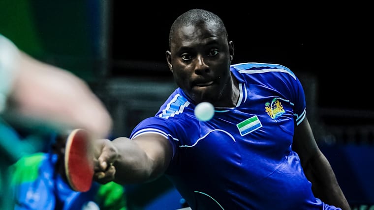 George Wyndham returns a shot at a past para table tennis game.(Photo:Paralympics)