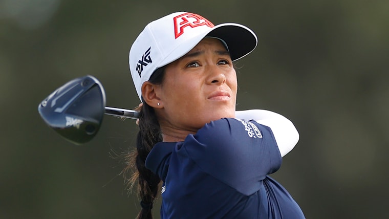 Celine Boutier of France at The ANNIKA driven by Gainbridge at Pelican at Pelican Golf Club on November 09, 2023 in Belleair, Florida. (Photo by Mike Ehrmann/Getty Images)