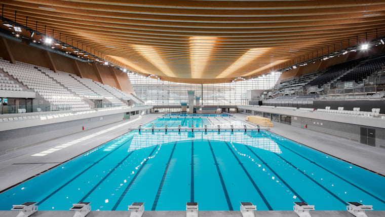The Olympic Aquatic Centre in Saint-Denis