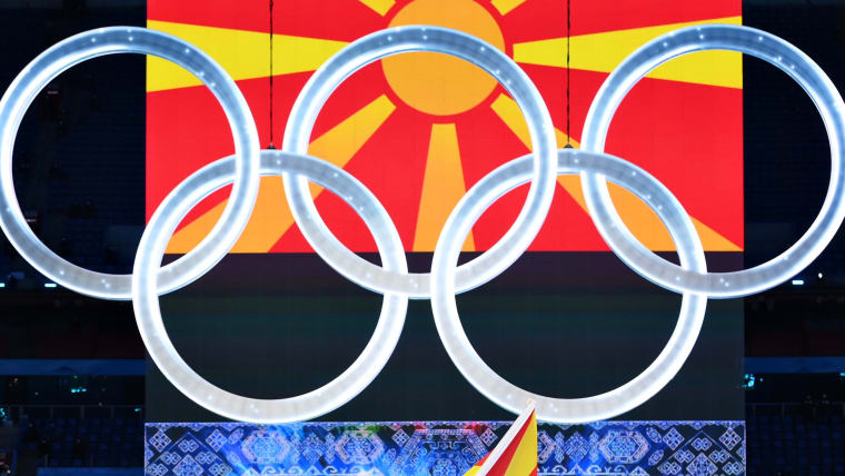 North Macedonia flag at the Olympics