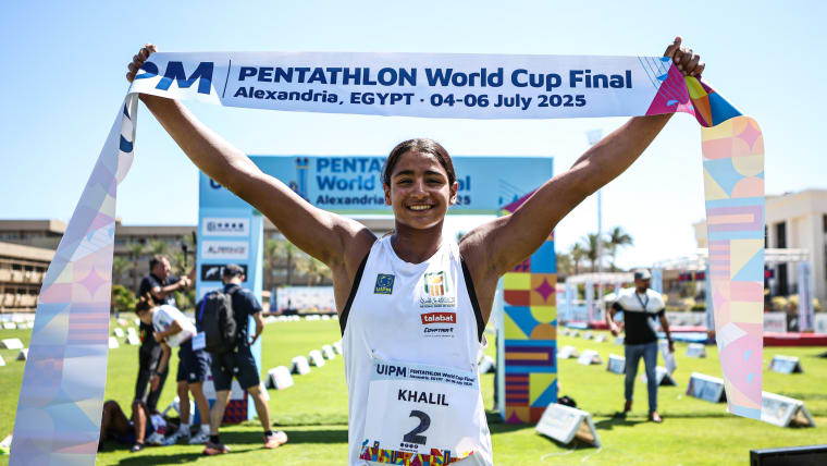 Egyptian modern pentathlete Farida Khalil.