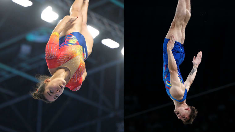 David Vega and Noemi Romero, Spain's first trampoline gymnasts to go to an Olympic Games
