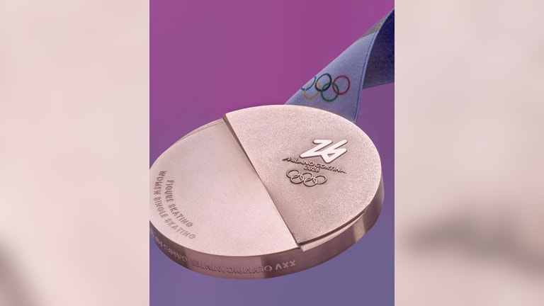 A view of the bronze medal to be awarded at Milano Cortina 2026