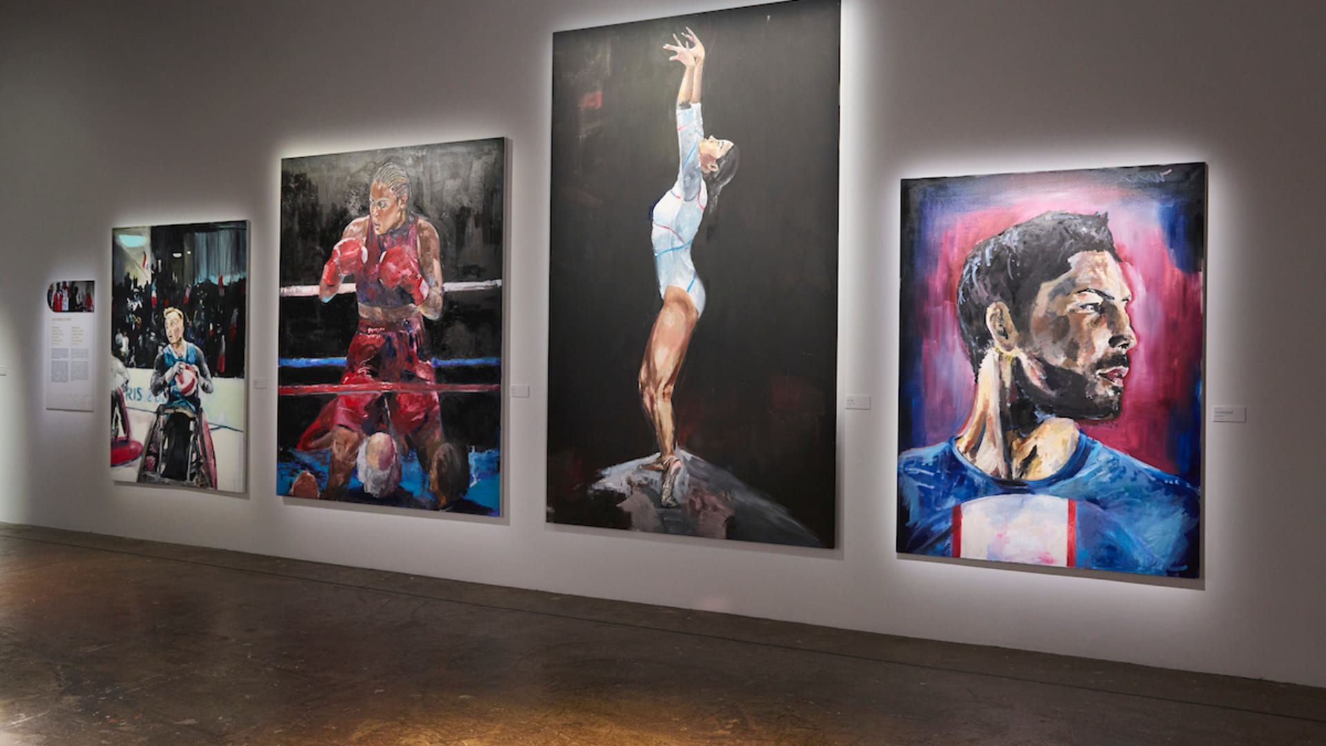 Artworks by Olympians on view at Palais de Tokyo (Clubhouse) during the Olympic Games Paris 2024.