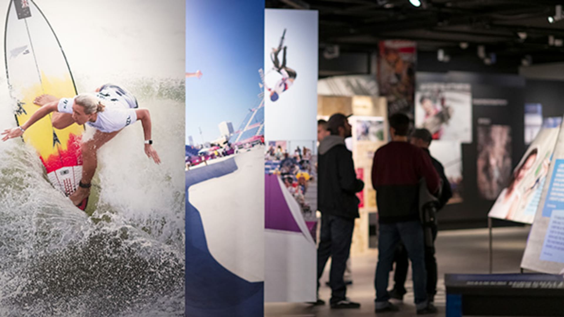 Another point of view inside the Temporary Exhibition Riding the Olympic Wave