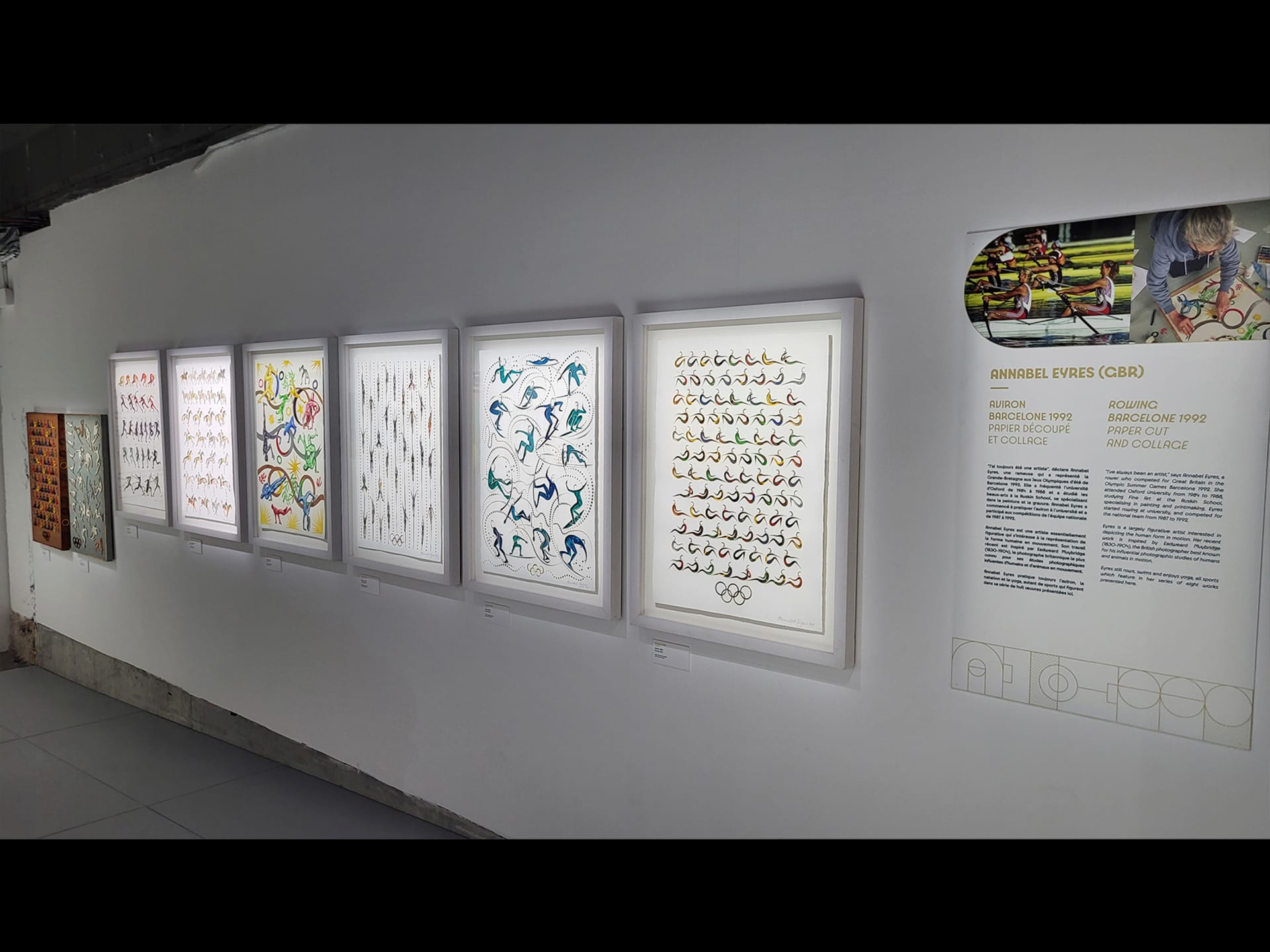 Artworks by Olympians on view at Clubhouse (Palais de Tokyo) during the Olympic Games Paris 2024