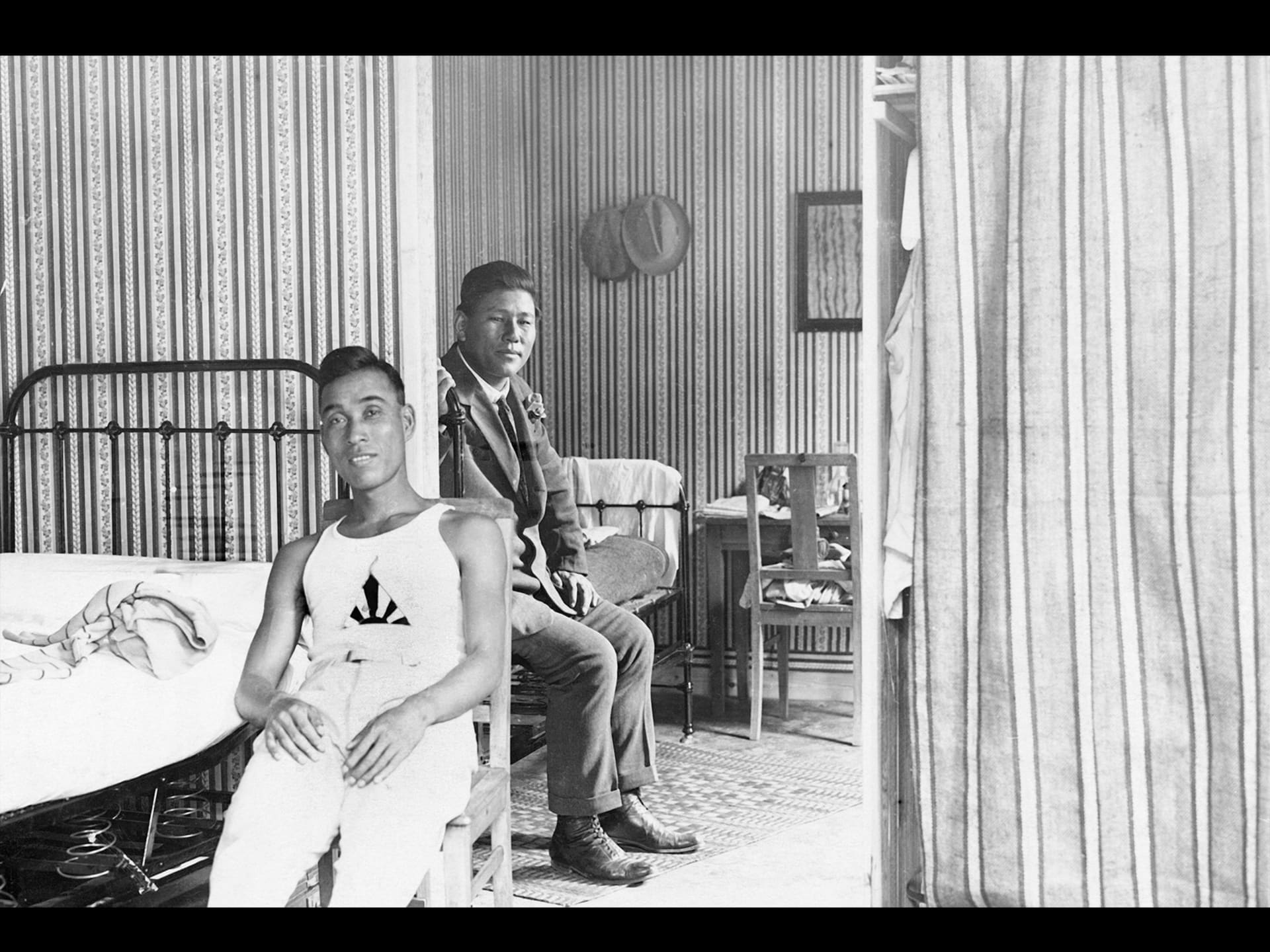 Paris 1924 – Two Japanese athletes at the Olympic Village