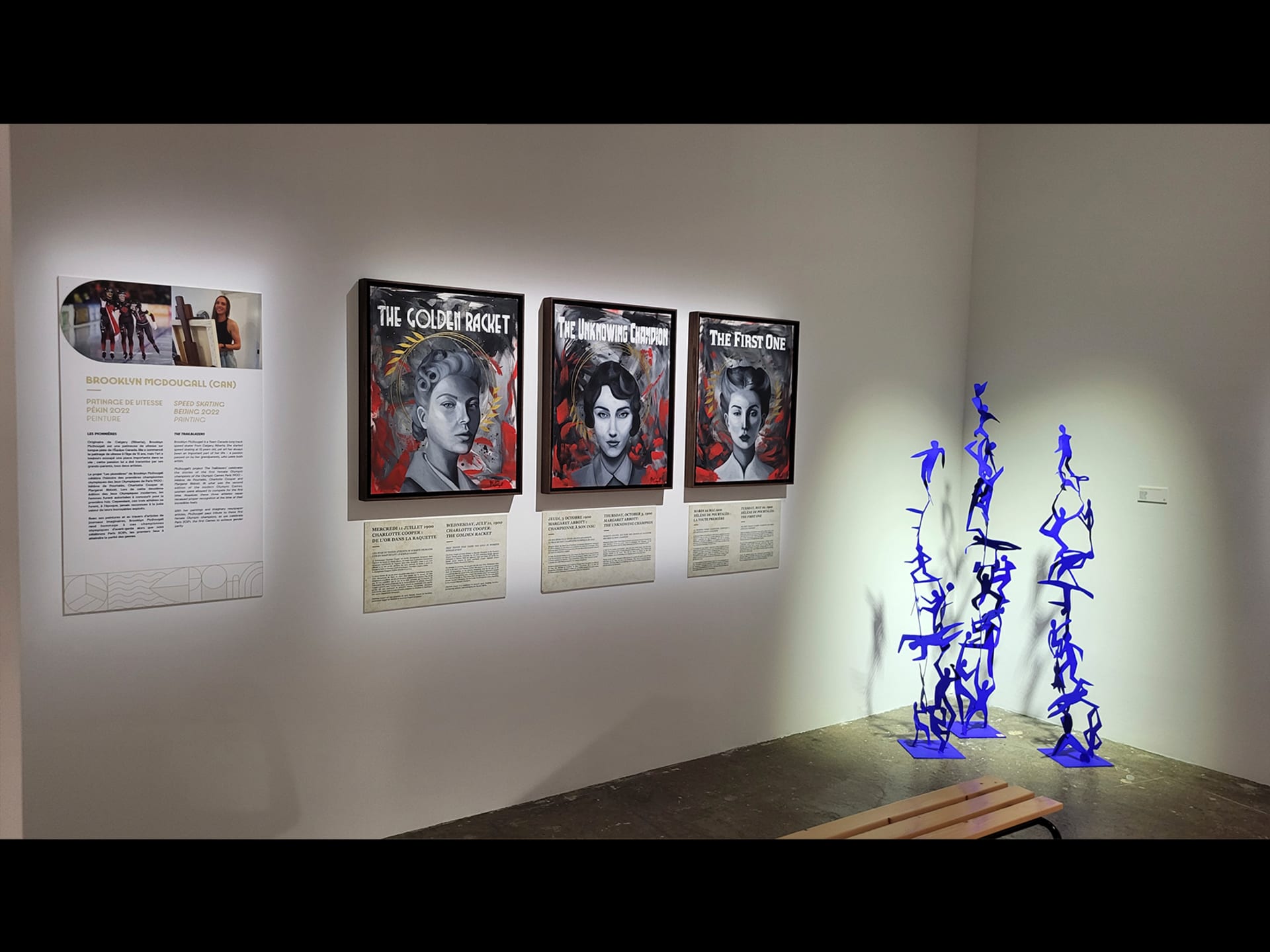 Artworks by Olympians on view at Clubhouse (Palais de Tokyo) during the Olympic Games Paris 2024