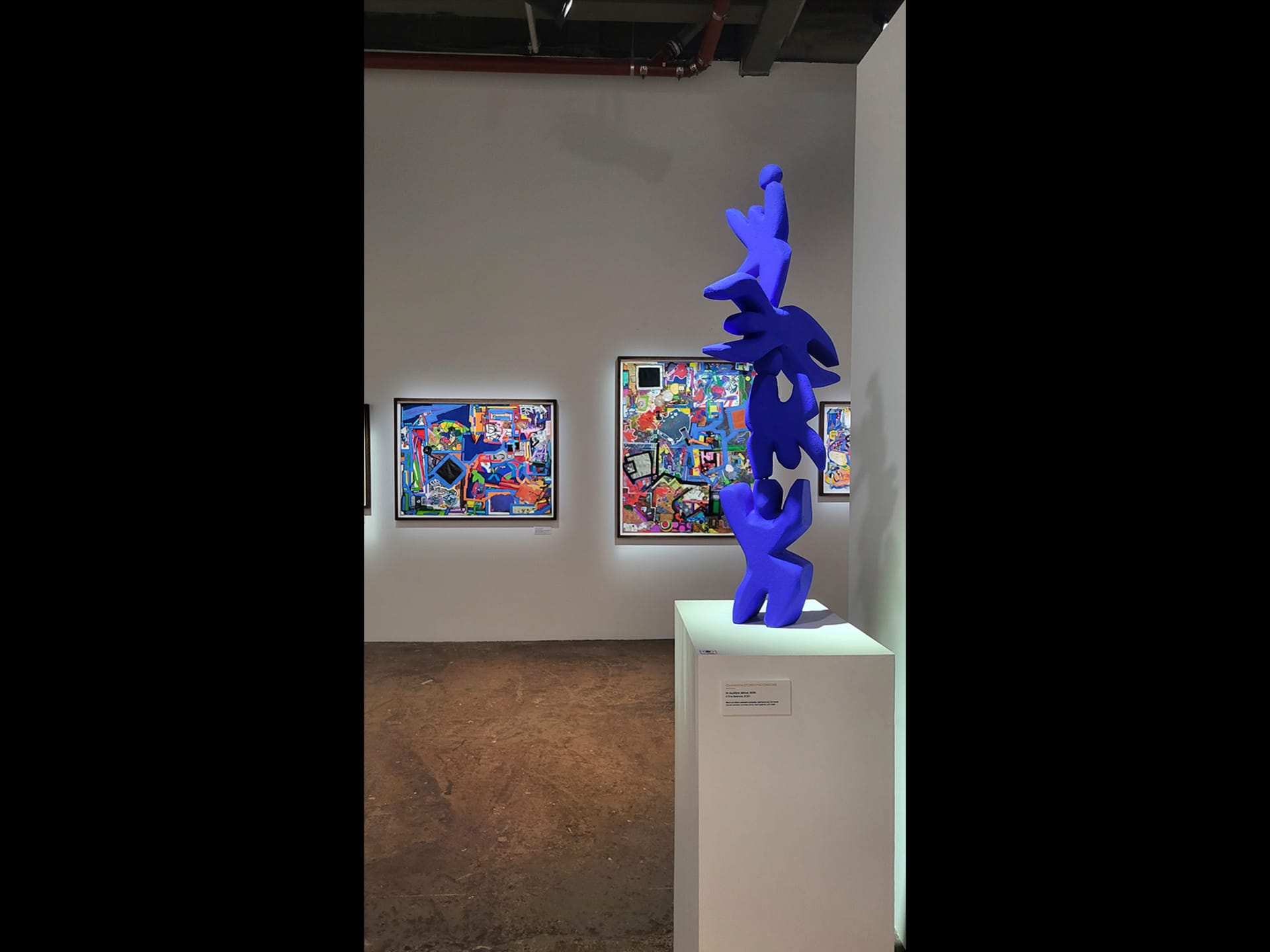 Artworks by Olympians on view at Clubhouse (Palais de Tokyo) during the Olympic Games Paris 2024