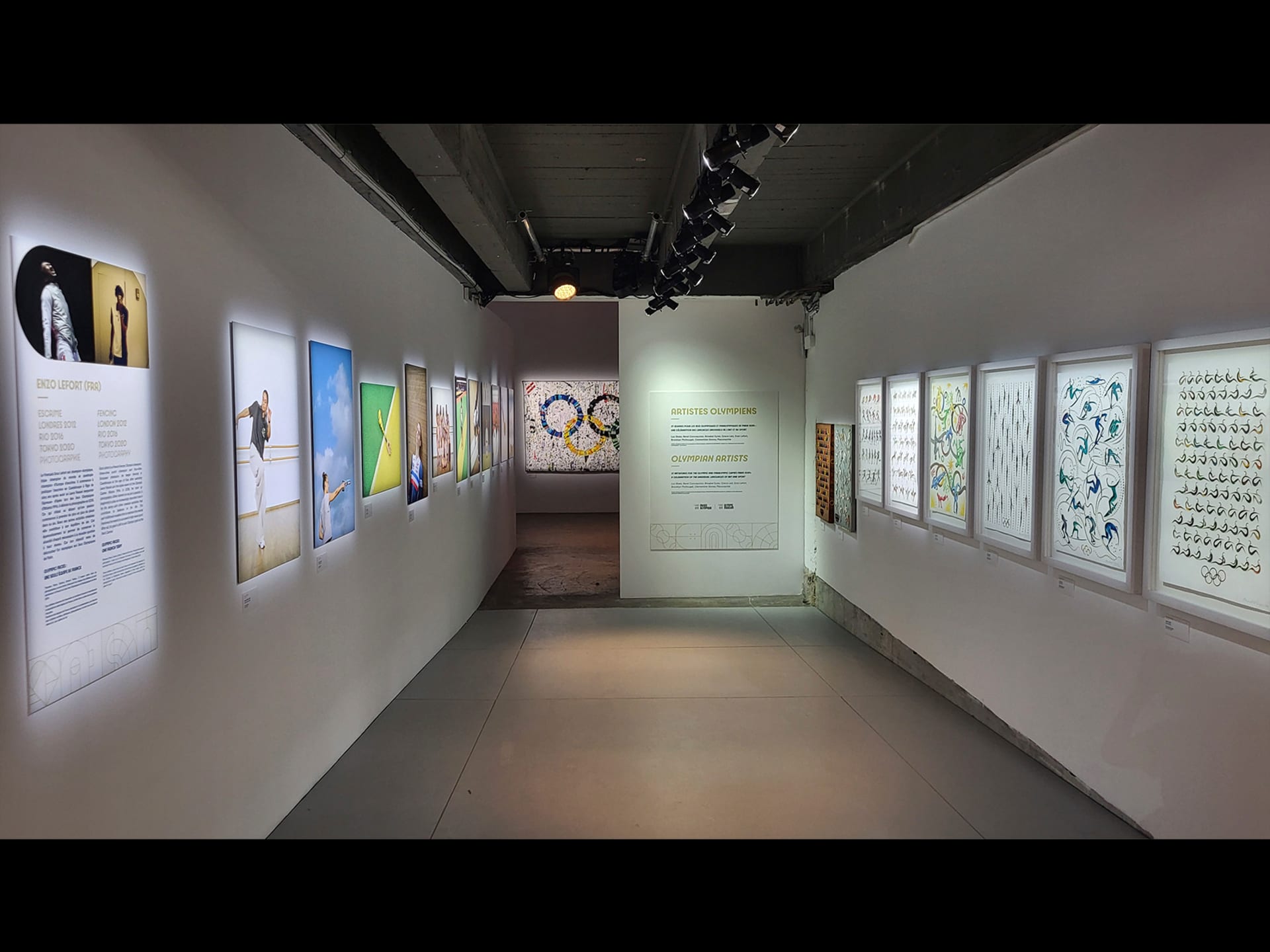 Artworks by Olympians on view at Clubhouse (Palais de Tokyo) during the Olympic Games Paris 2024