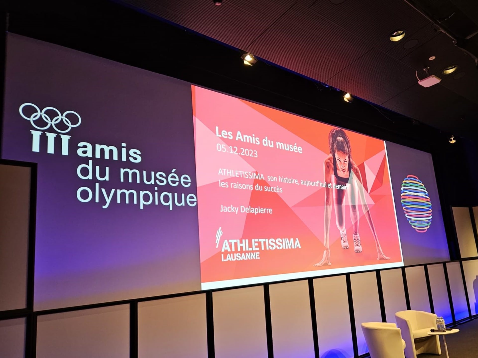 Athletissima conference with ''Les amis du musée''