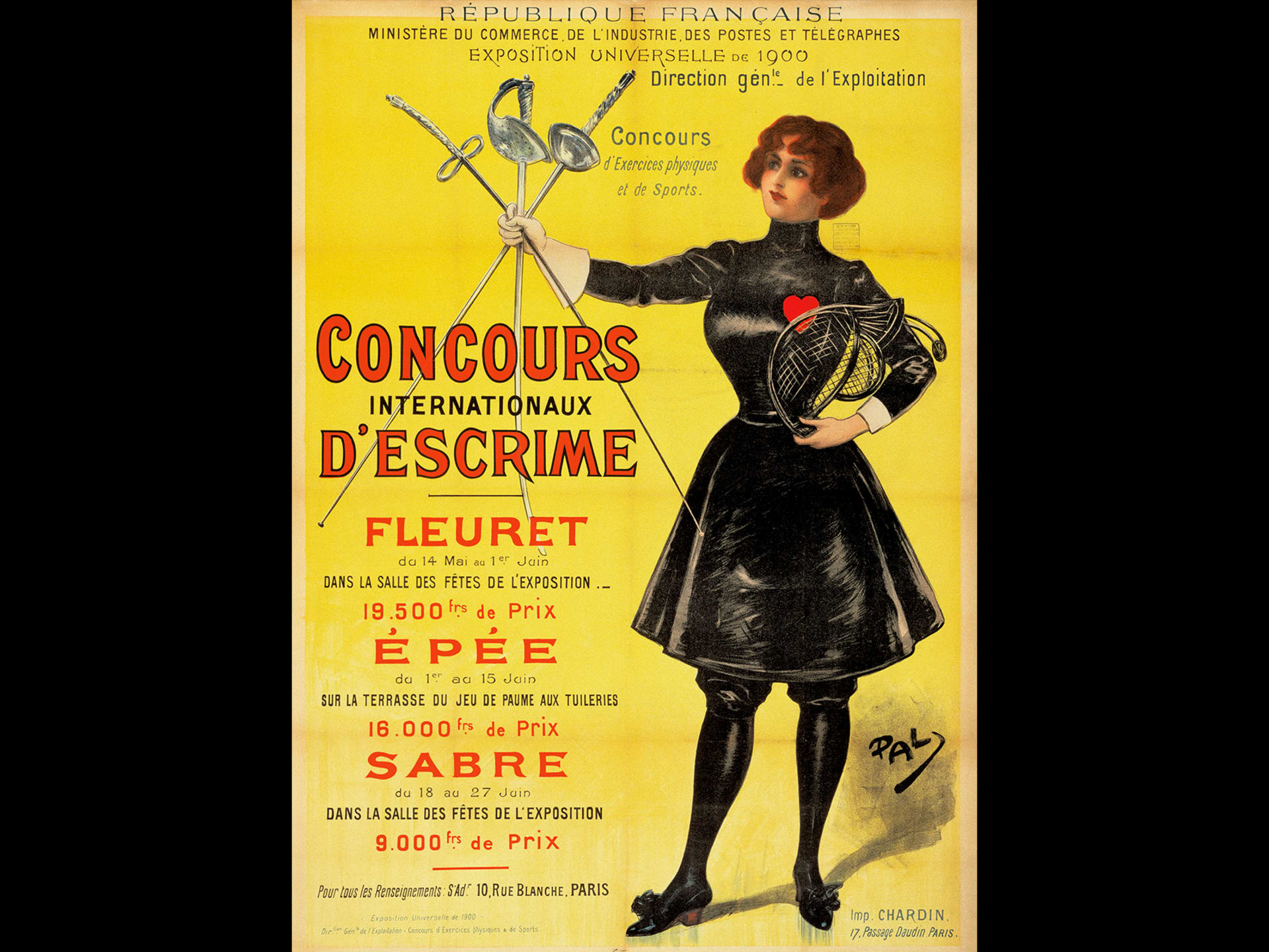 Paris 1900 – Poster. Designed by Jean de Paléologue, this poster was one of many created for these Olympic Games