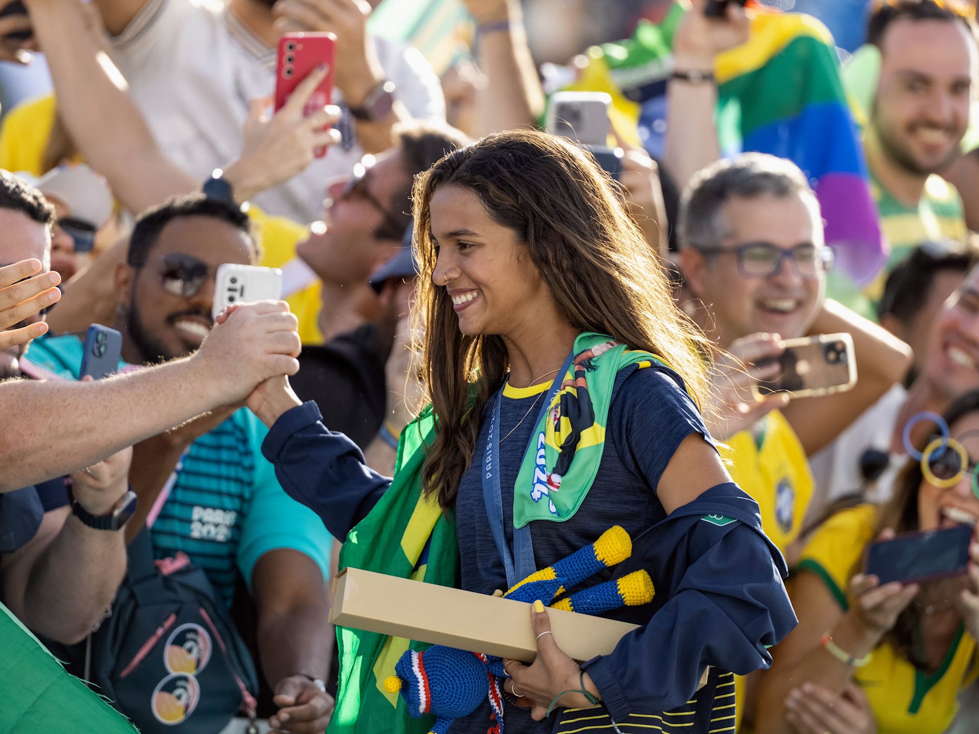 Paris 2024 OG, Skateboarding, street Women - Medal Ceremony. Rayssa LEAL (BRA) 3rd.