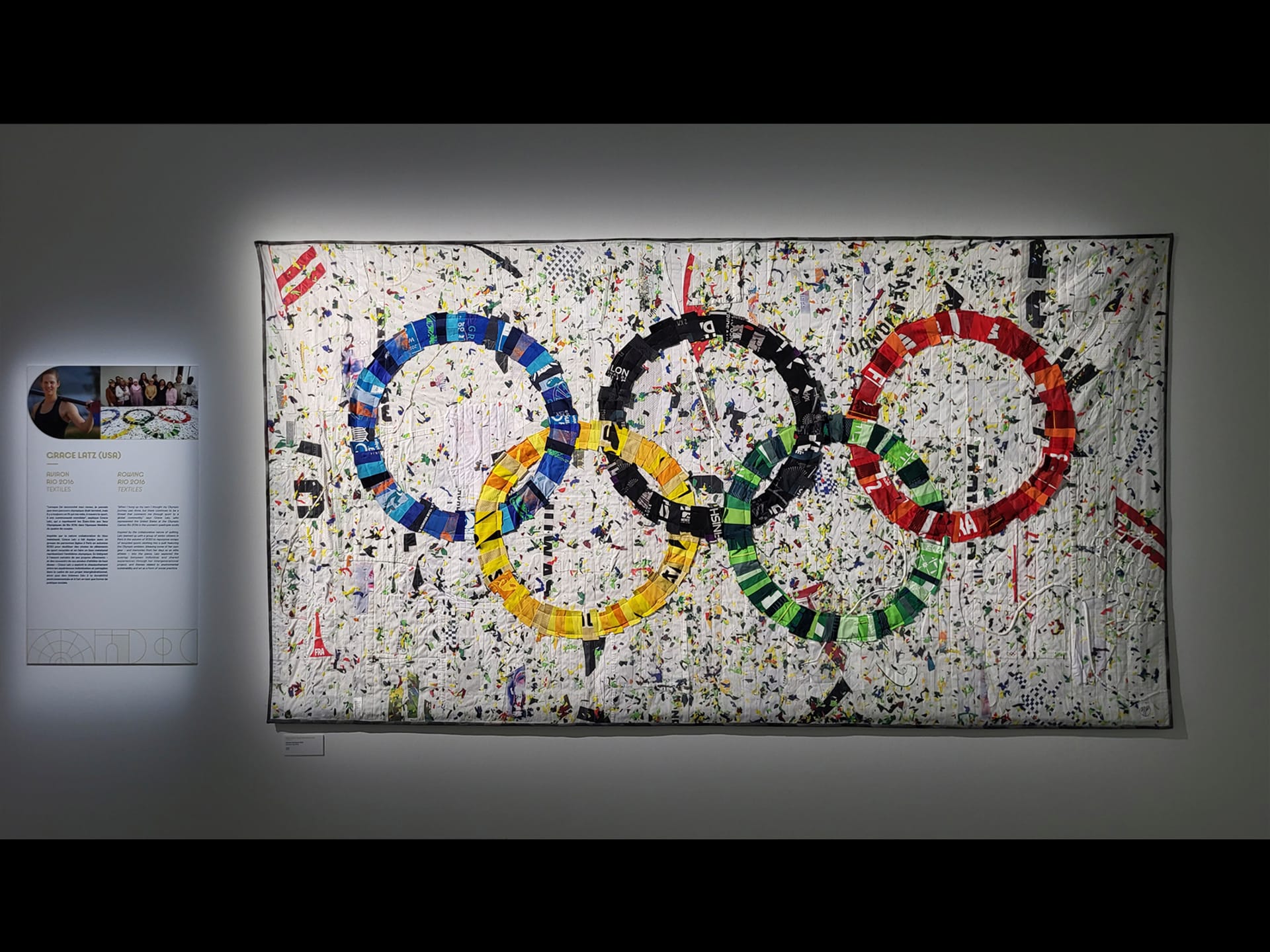 Artworks by Olympians on view at Clubhouse (Palais de Tokyo) during the Olympic Games Paris 2024