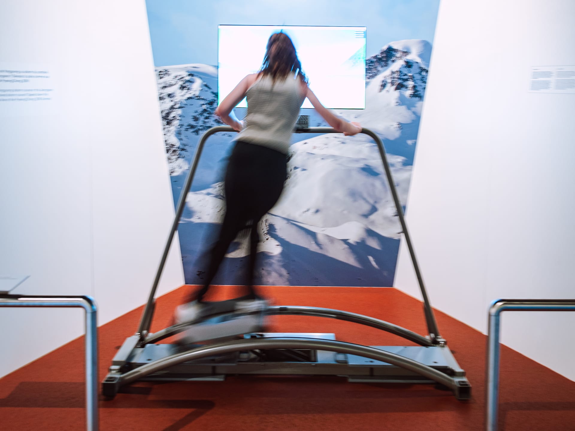 Skiing activitiy in the Olympic Museum