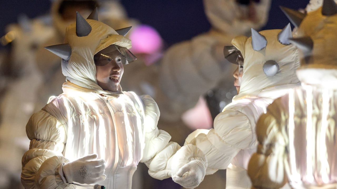 Ice Goblins perform during the Opening Ceremony at the Gangneung Oval. The Winter Youth Olympic Games, Gangwon, Republic of Korea, Friday 19 January 2024. Photo: OIS/Chloe Knott. Handout image supplied by OIS/IOC