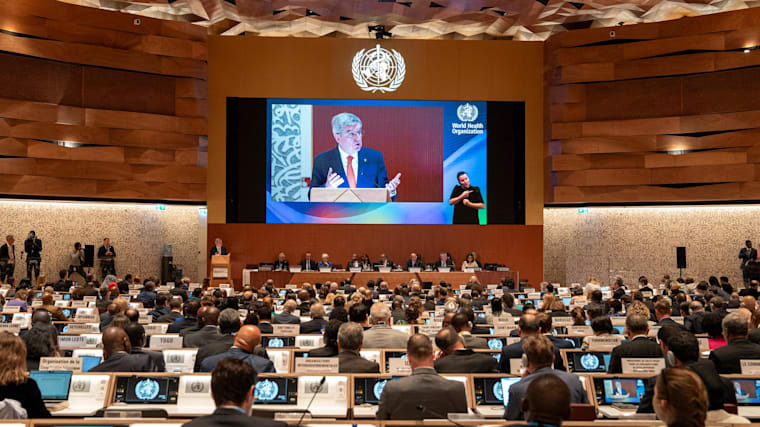 Addressing global health challenges is a team effort, says IOC President at World Health Assembly