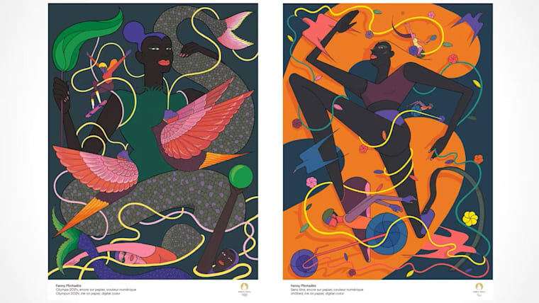 Olympic art posters