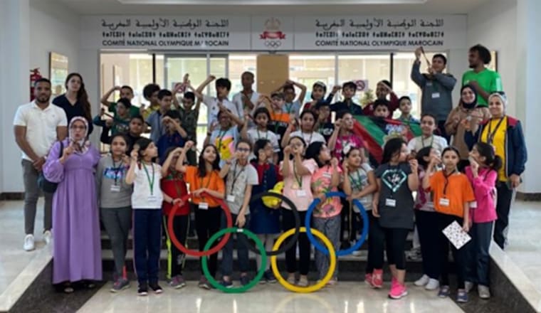 CNOM. Olympic visits by young pupils to the Moroccan NOC headquarters.