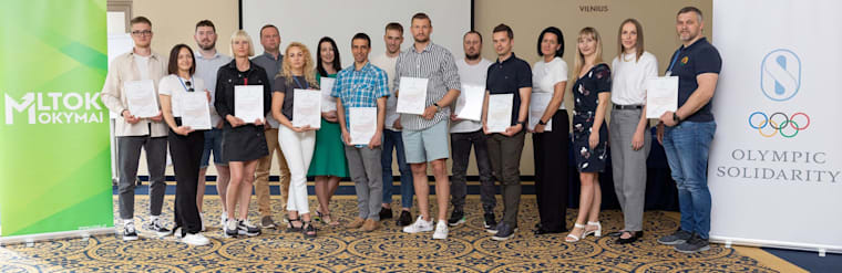 Sauliaus Čirbos. Participants at an LNOC Sports Administration training course.