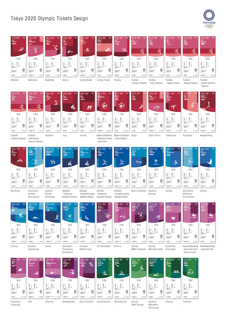 Tokyo 2020 ticket designs unveiled - Olympic News