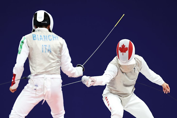 Guillaume Bianchi in pedana a Parigi 2024