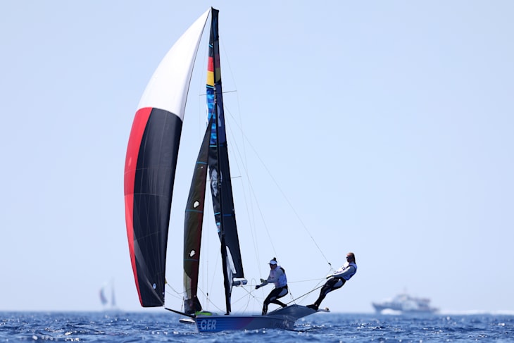 Skiff-Seglerinnen Marla Bergmann und Hanna Wille bei Paris 2024 in Marseille 
