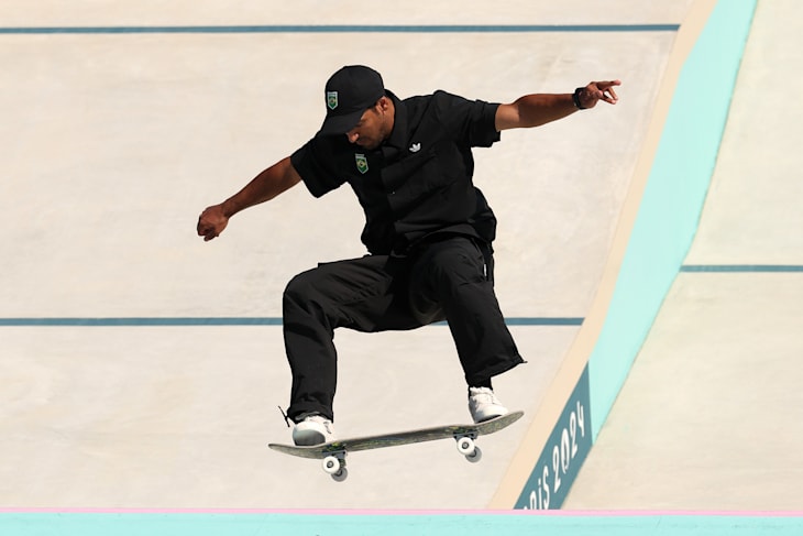 Kelvin Hoefler no skate street masculino de Paris 2024