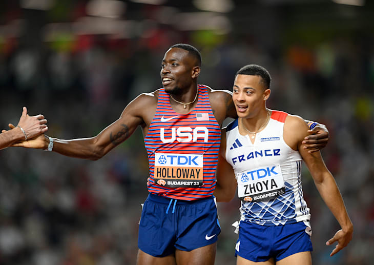 Grant Holloway (USA) gewinnt über 110m Hürden