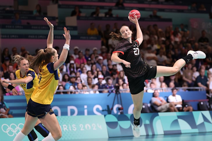 Paris 2024: Julia Maidhof beim Vorrundenspiel gegen Schweden