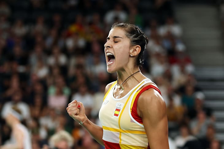 Carolina Marín celebra su victoria