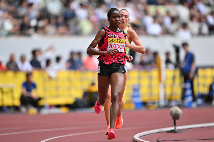 La Kényane Margaret Akidor au Grand Prix d'athlétisme de Tokyo en 2024