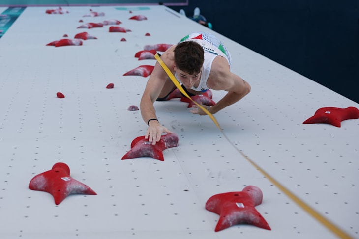 Matteo Zurloni in azione a Parigi 2024