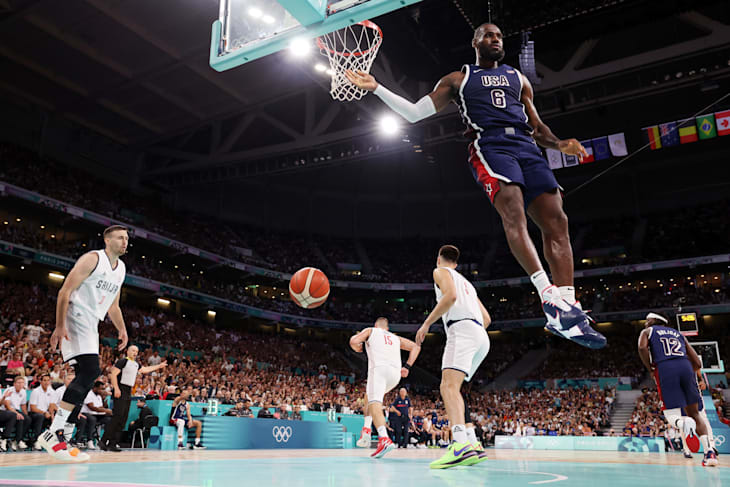 LeBron James im Spiel gegen Serbien