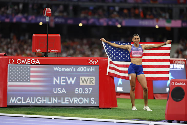 Atletismo : Sydney McLaughlin de Estados Unidos gana los 400 m vallas femenino con récord mundial en los Juegos Olimpicos Paris 2024 Lzozyuo6tr5ydnyzqhcp