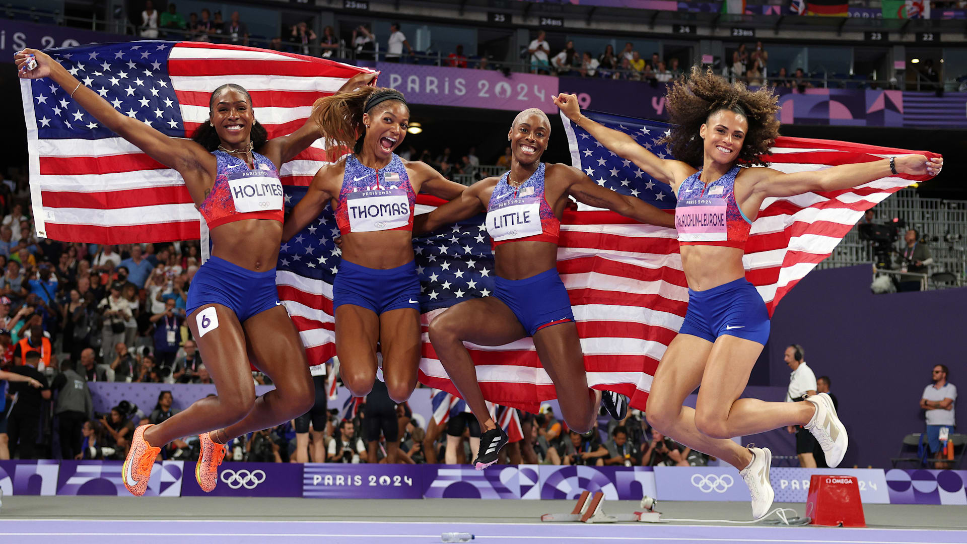 Paris 2024 athletics: All results, as USA seal eighth consecutive women’s 4x400m relay gold