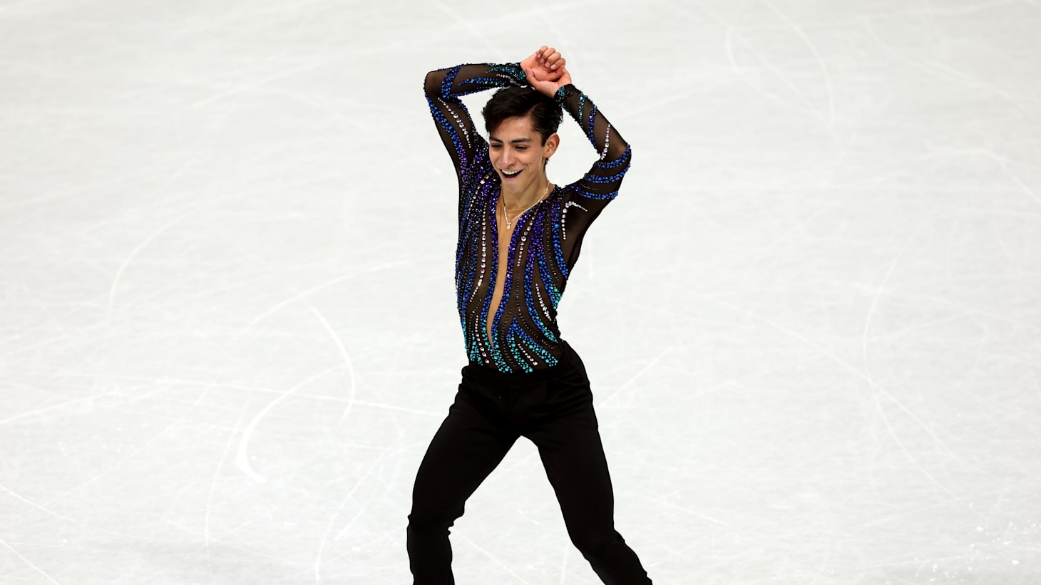 Donovan Carrillo, durante el programa corto de los Juegos Olímpicos de Invierno Milano Cortina 2026