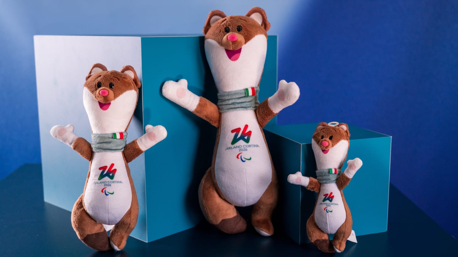Paralympic mascot Milo and his sister, Olympic mascot Tina, will both feature as part of the Milano Cortina 2026 plush collection
