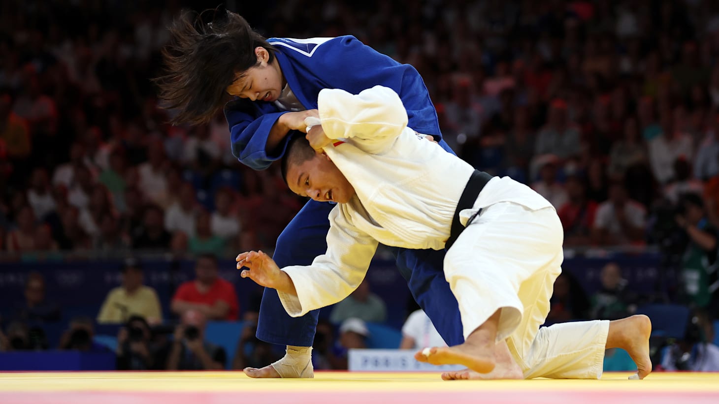 女子70kg級・新添左季、敗者復活戦で敗れる｜パリ2024柔道