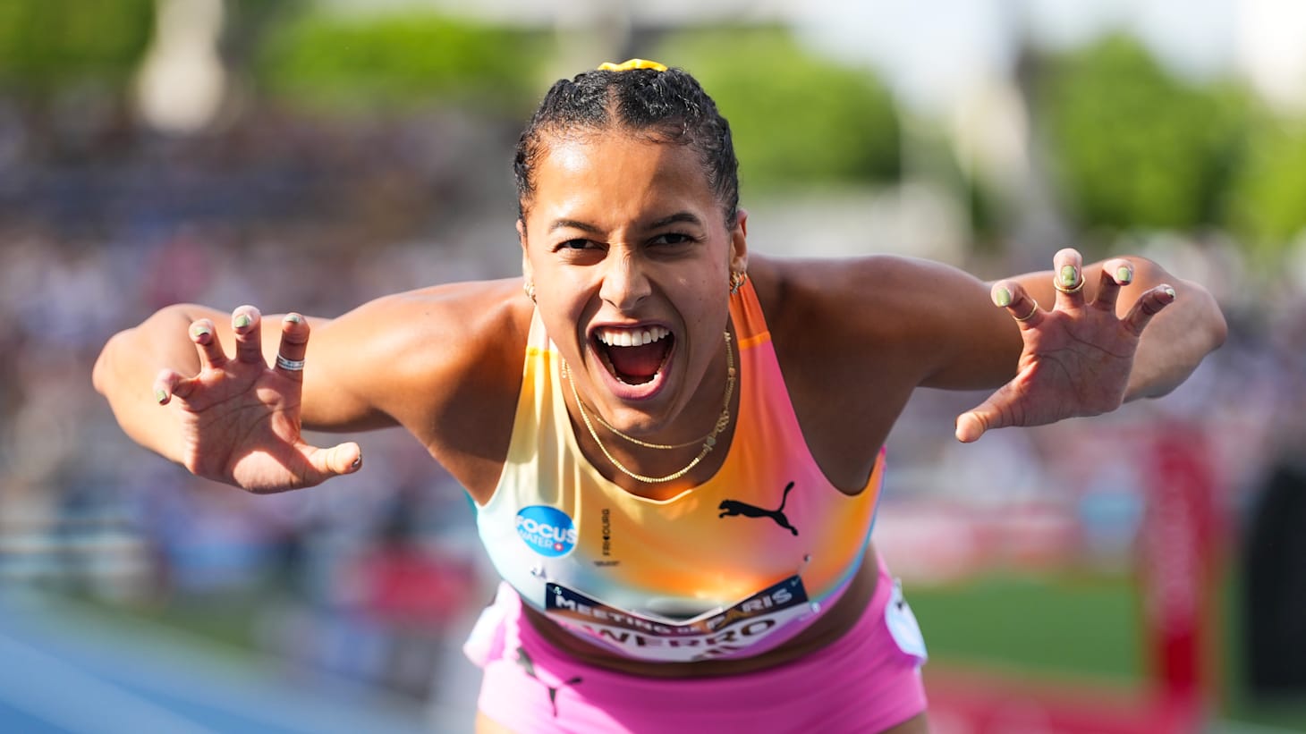 Athletics: Audrey Werro displays top end speed, winning the women's 400 ...