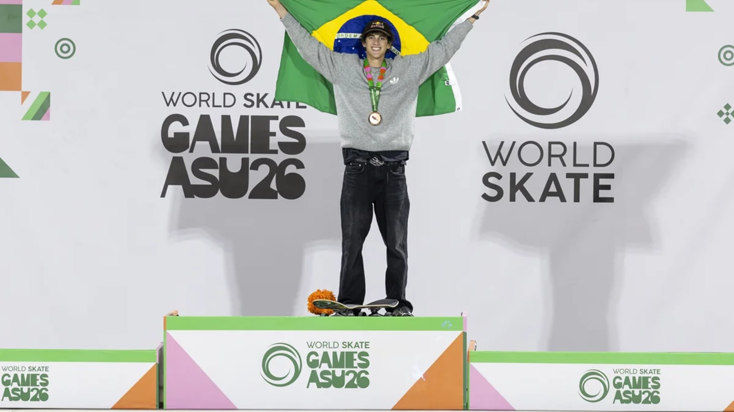 Gui Khury conquista o bronze no Mundial de Skate Park Assunção 2026