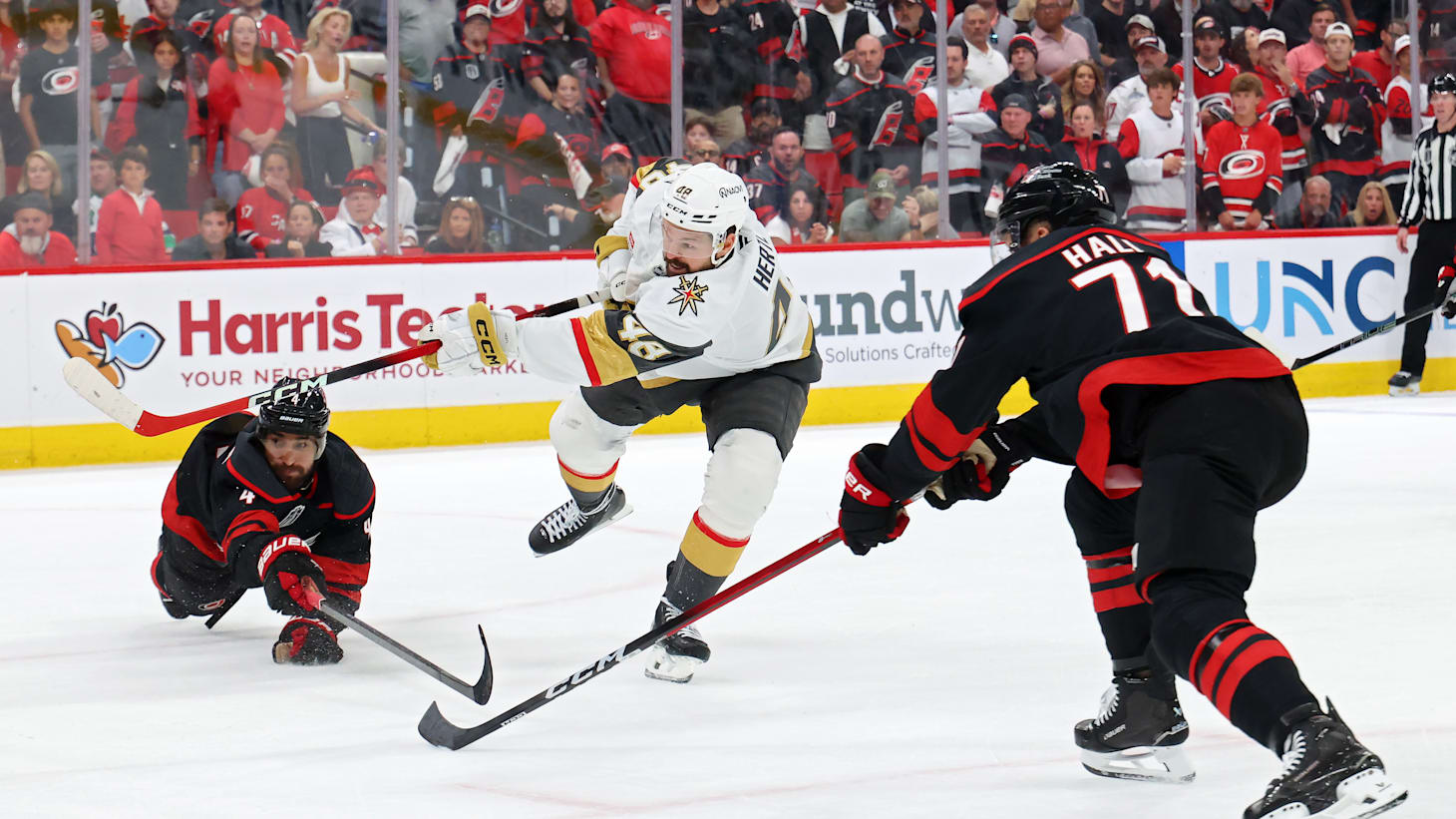 2026 NHL Stanley Cup Final: Tomas Hertl fires Vegas Golden Knights past  Carolina Hurricanes in Game 1