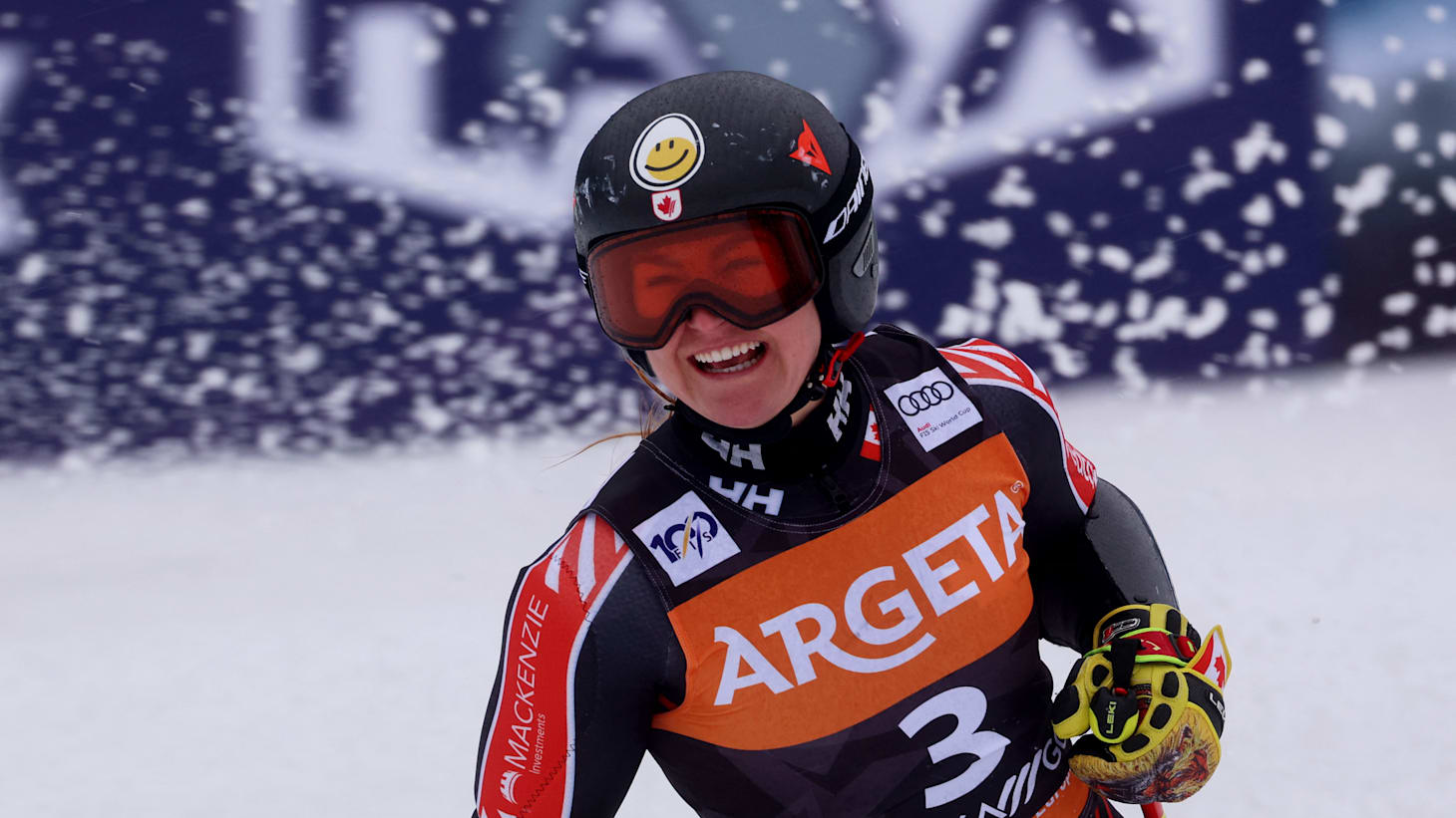 Alpine skiing World Cup 23/24: Valerie Grenier wins rainy Kranjska